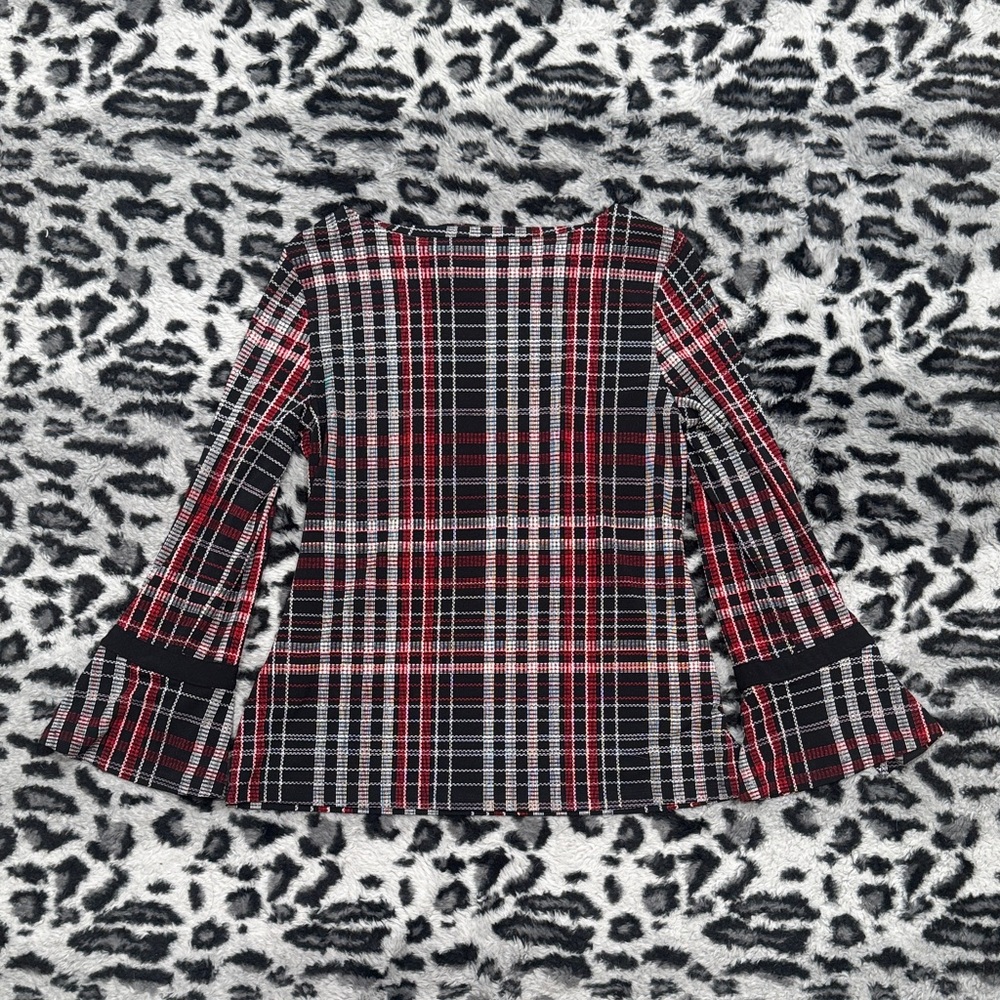 Charter Club Red and Black Plaid Top - Picture 6 of 6